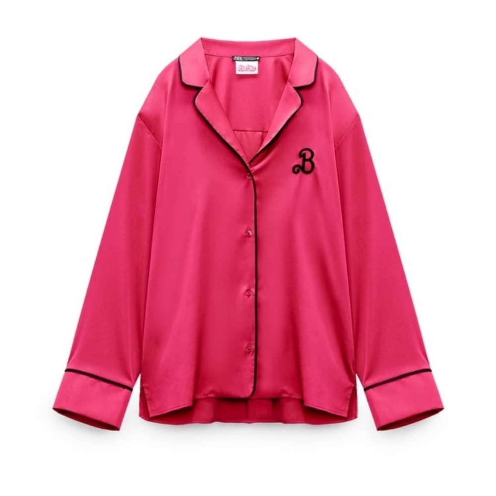 Zara x Barbie Pajama Satin Effect Shirt & Pant Set 💕